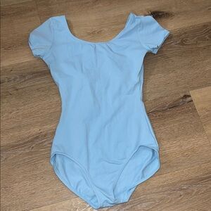 Capezio Blue Bodysuit One Piece with Scoop Neckline